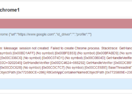 ERROR – EXCEPTION IN ( rpaweb, L_416 «»): SessionNotCreatedException: Message: session not created: Failed to create Chrome process